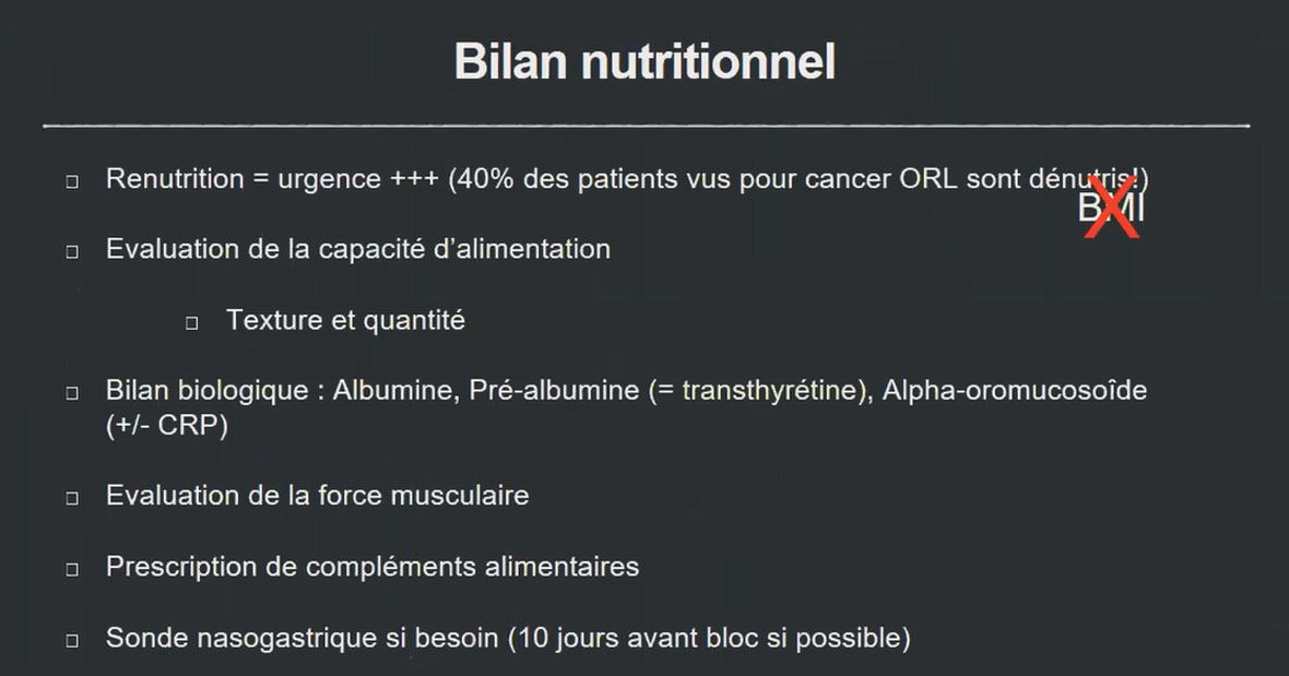 Bilan nutritionnel