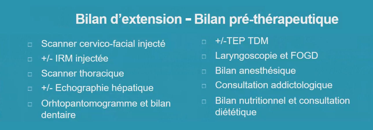 bilan pré-thérapeutique