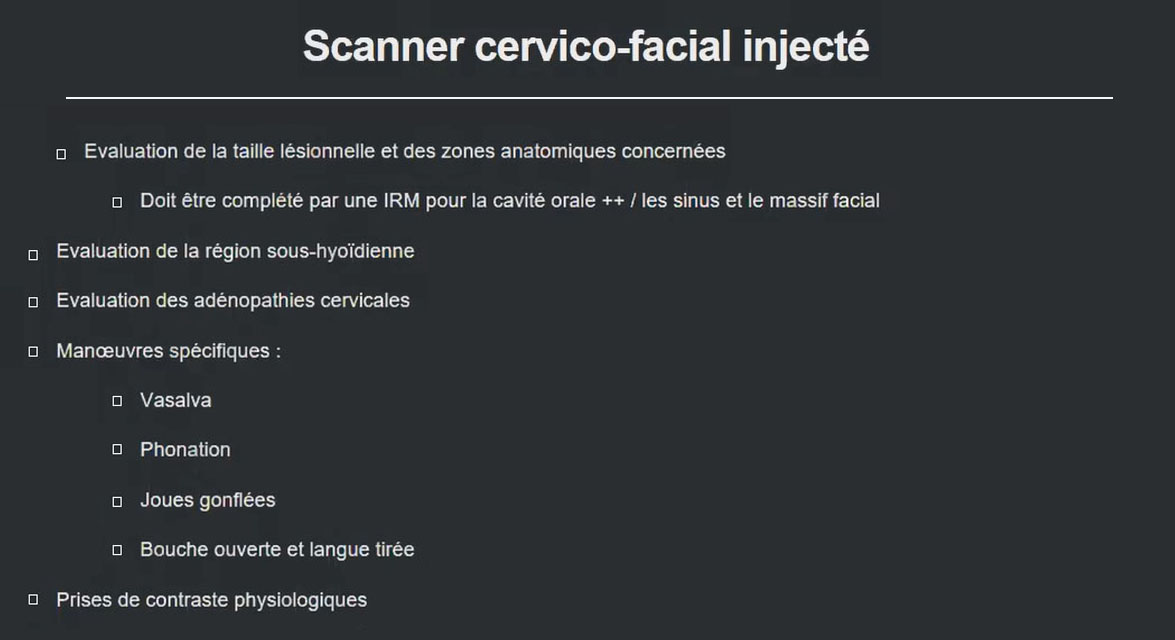 scanner cervico facial injecté