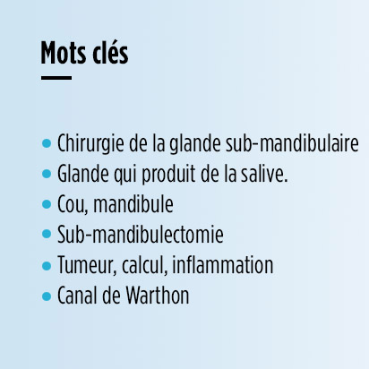 Chirurgie de la glande sub-mandibulaire