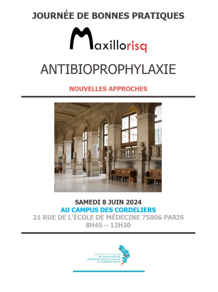 Affiche JBP Maxillorisq 2024 - Antibioprophylaxie