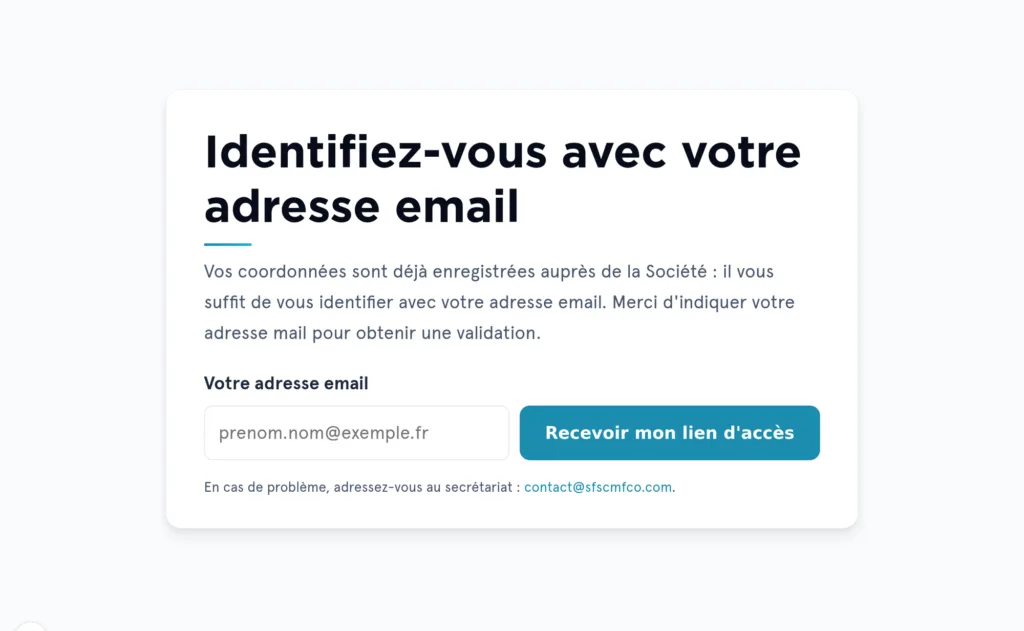 2. Saisissez votre adresse email