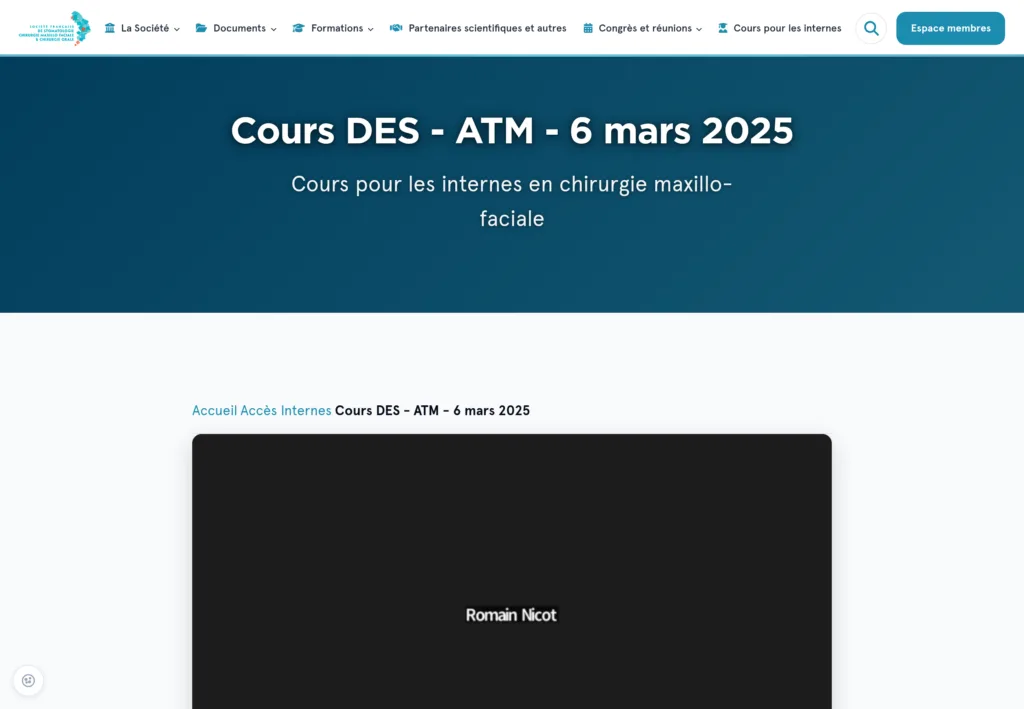 4. Lancez la vidéo du cours